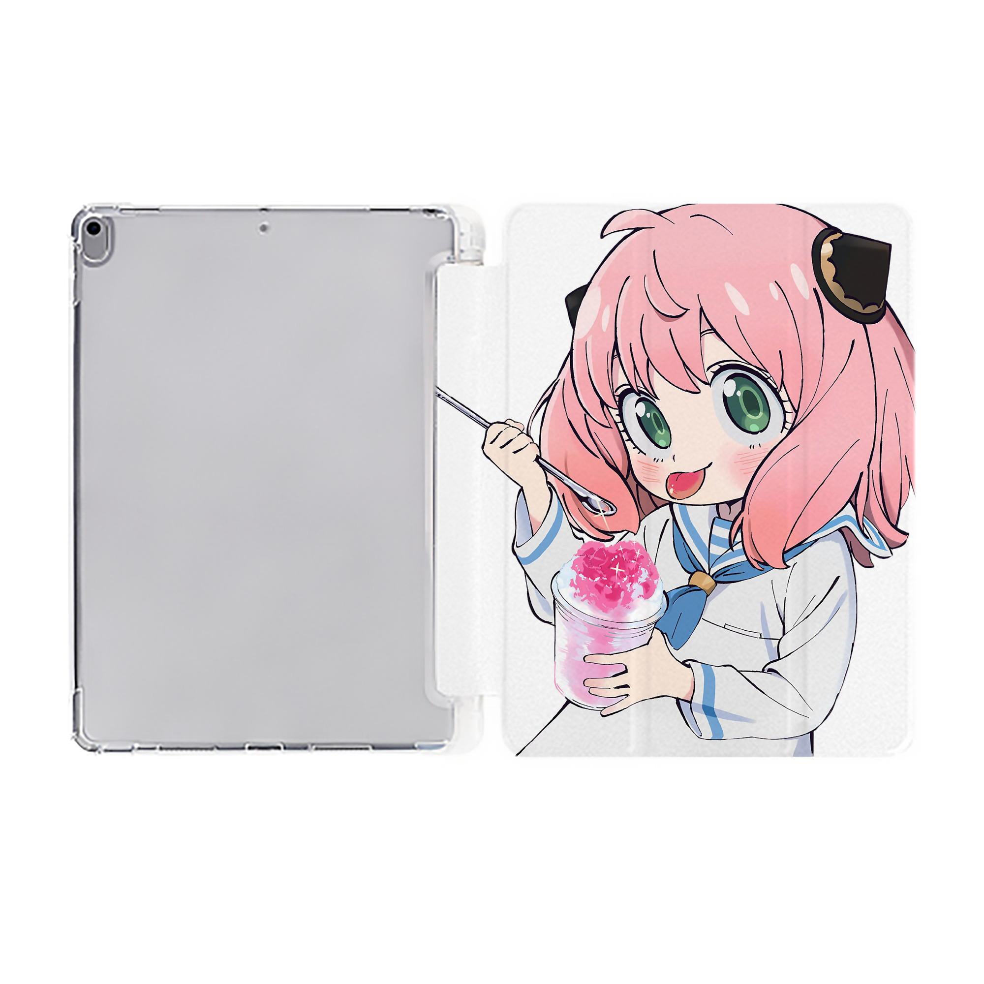 （画像用） SPY×FAMILY间谍家家酒 IPad ケース ペン収納付き 三つ折りスタンド PUレザー×シリコン 対応機種9.5/10.5/10.9インチ